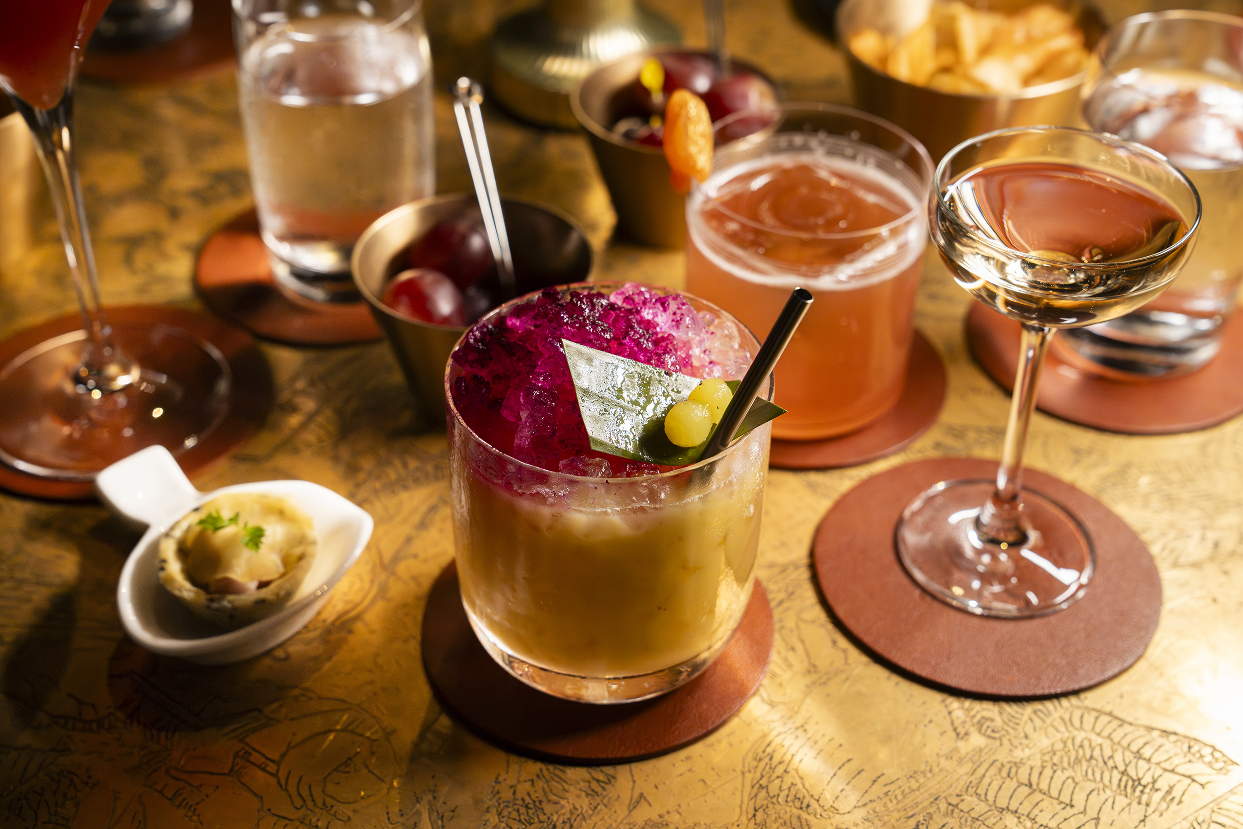 A round of cocktails at the Four Seasons Hotel Seoul's Charles H. bar.